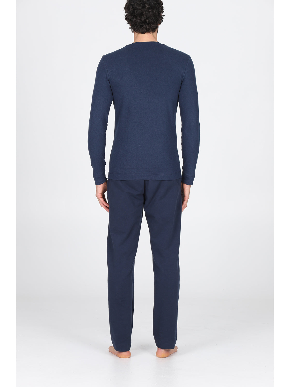 Maglietta in cotone modal elasticizzato tinta unita blu Julipet