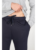 Completo homewear girocollo in soffice modal, colore spezzato grigio e blu