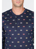 Pigiama in leggerissimo jersey 100% cotone con polsini, fantasia "music"