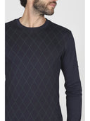 Pigiama girocollo, in morbido modal disegno rombi