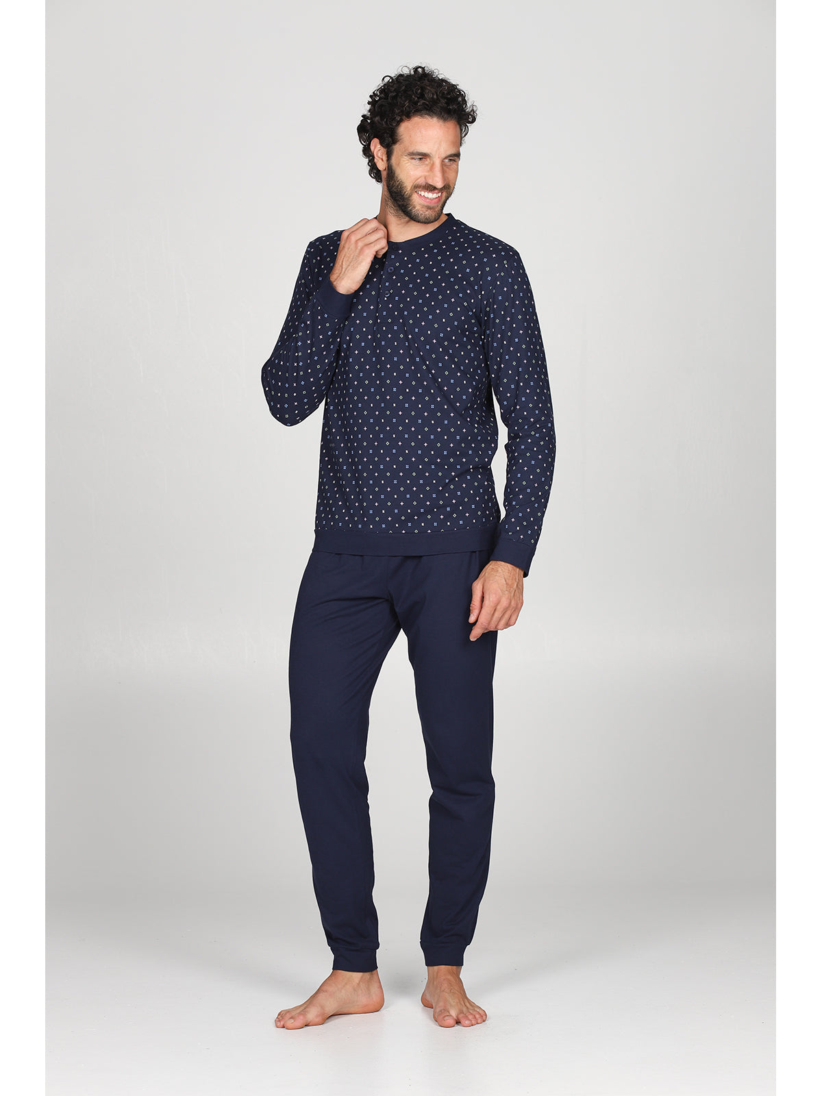 Pigiama modello tuta in traspirante jersey di puro cotone s/z Tetris Julipet