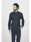 Tuta con zip in confortevole jacquard punto milano