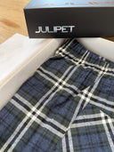 Pigiama serafino in calda flanella di puro cotone