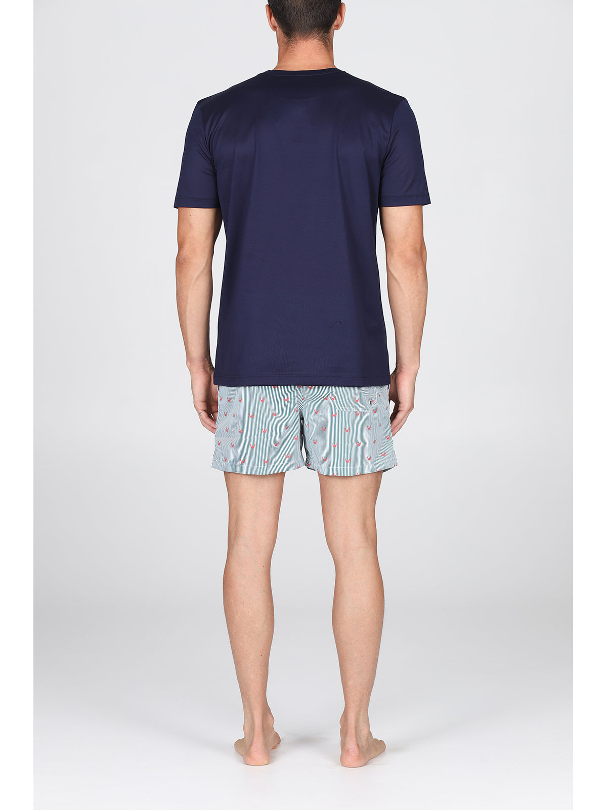 T-shirt uomo in jersey di puro cotone blu