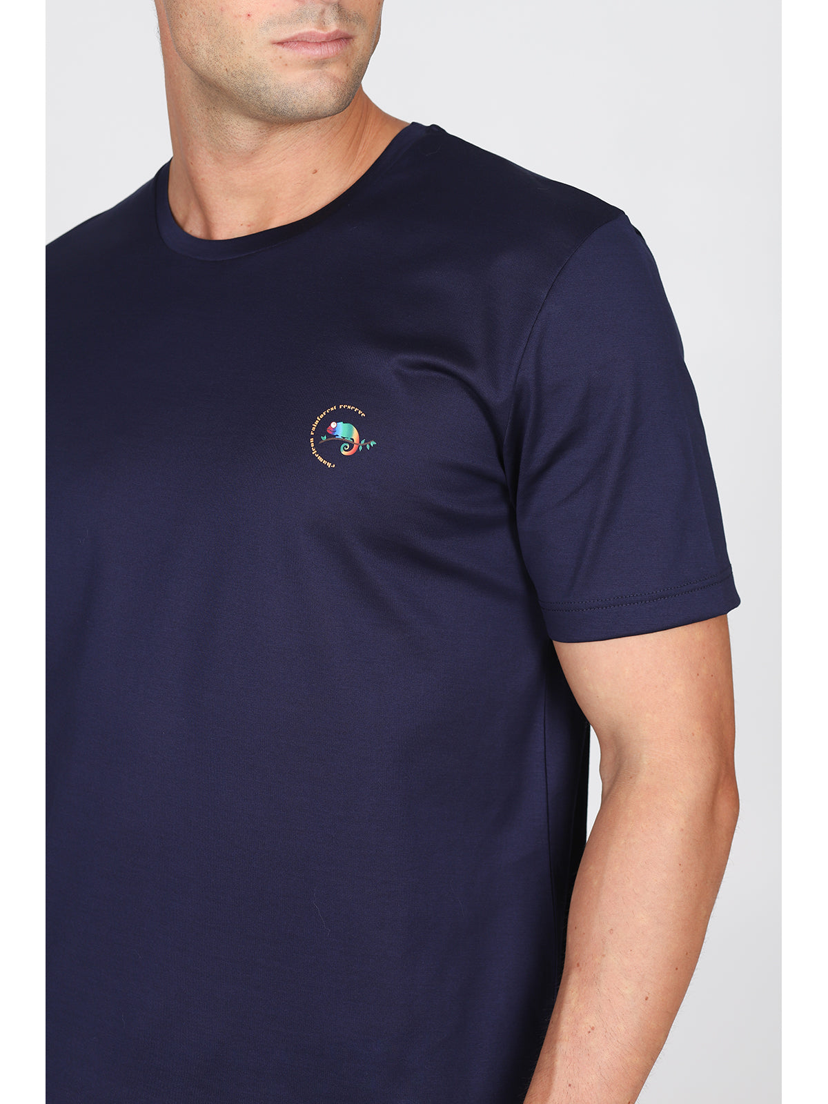 T-shirt uomo in jersey di puro cotone blu