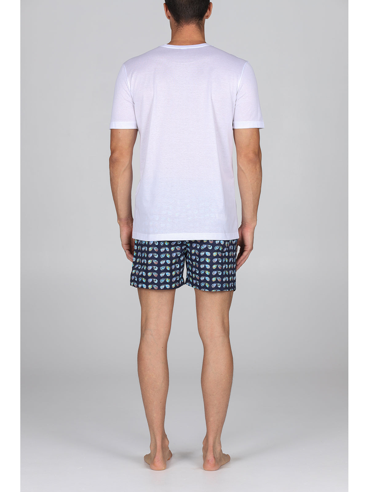 T-shirt uomo in jersey di puro cotone bianco