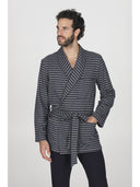 Giacca da camera in confortevole jacquard di cotone