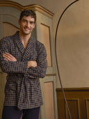 Giacca da camera in confortevole jacquard di cotone Pied Poule Julipet