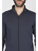 Felpa uomo zip collo alto in tessuto tecnico stretch j-tech, personalizzabile