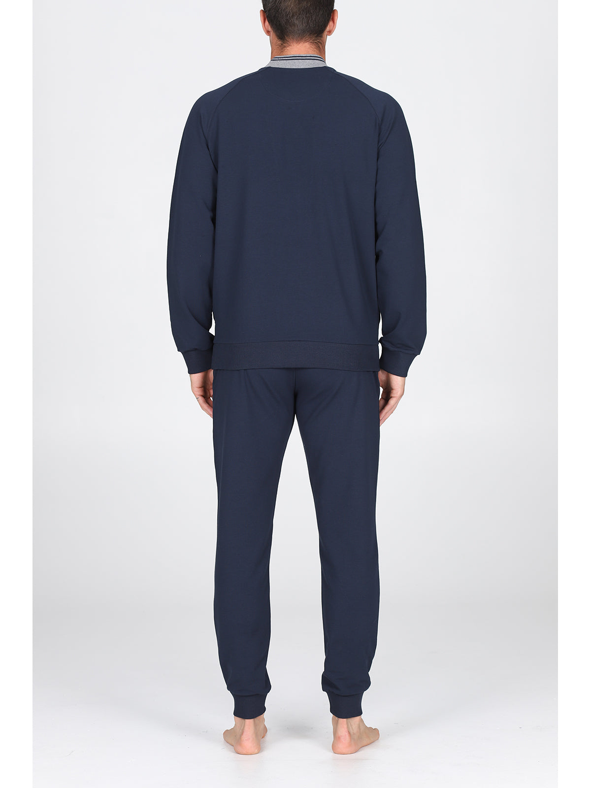 Completo homewear blu, con comoda chiusura zip