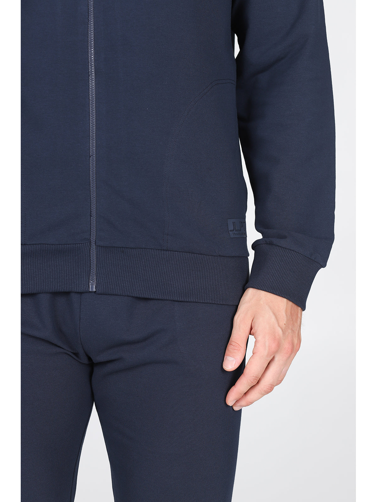 Completo homewear blu, con comoda chiusura zip