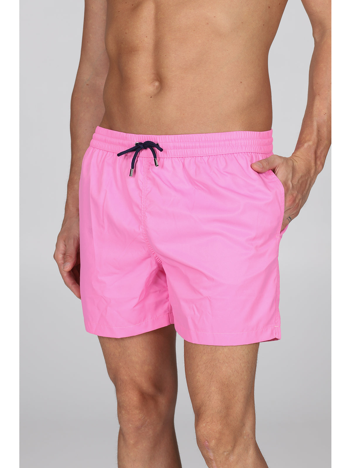 Boxer mare in leggera microfibra rosa, con dettagli in contrasto