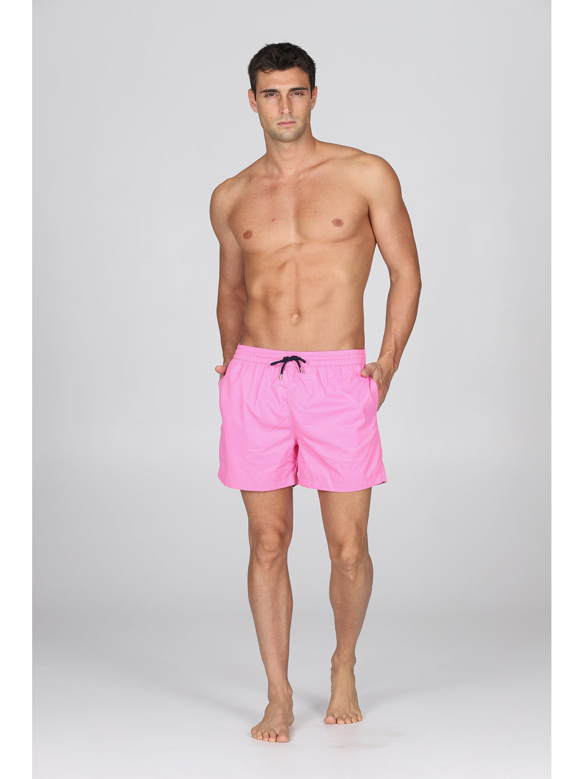 Boxer mare in leggera microfibra rosa, con dettagli in contrasto