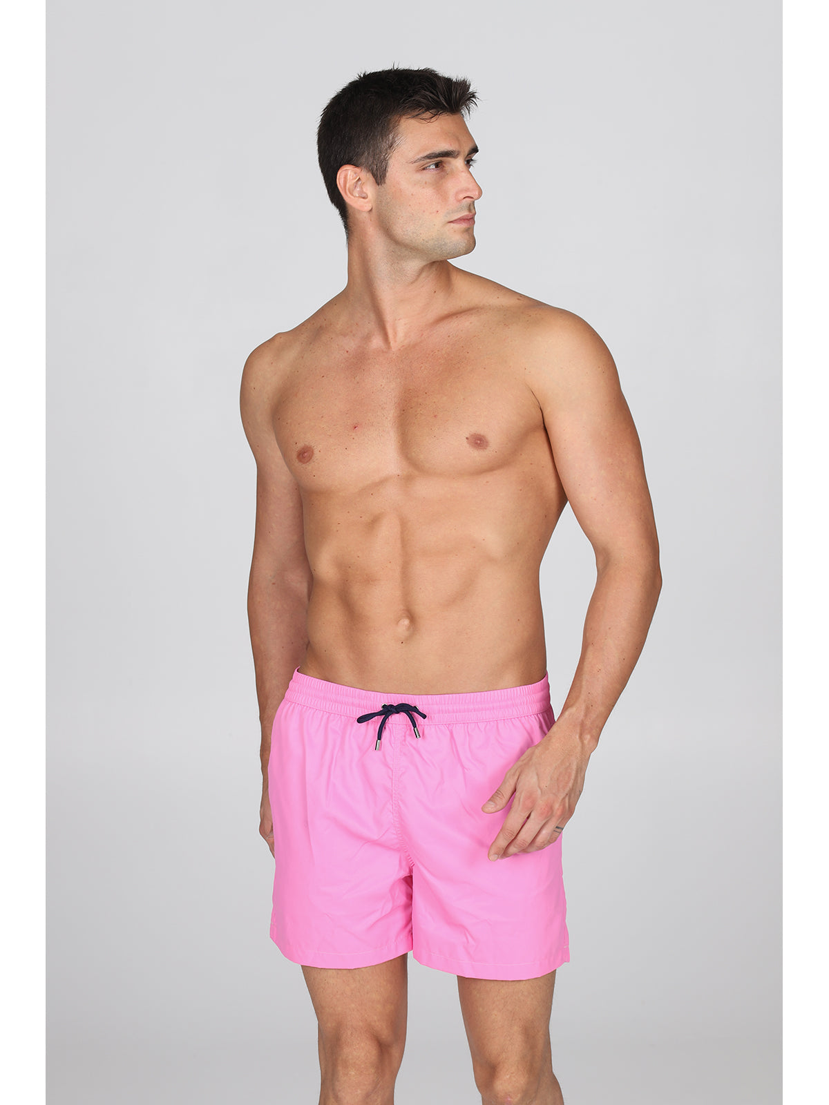 Boxer mare in leggera microfibra rosa, con dettagli in contrasto