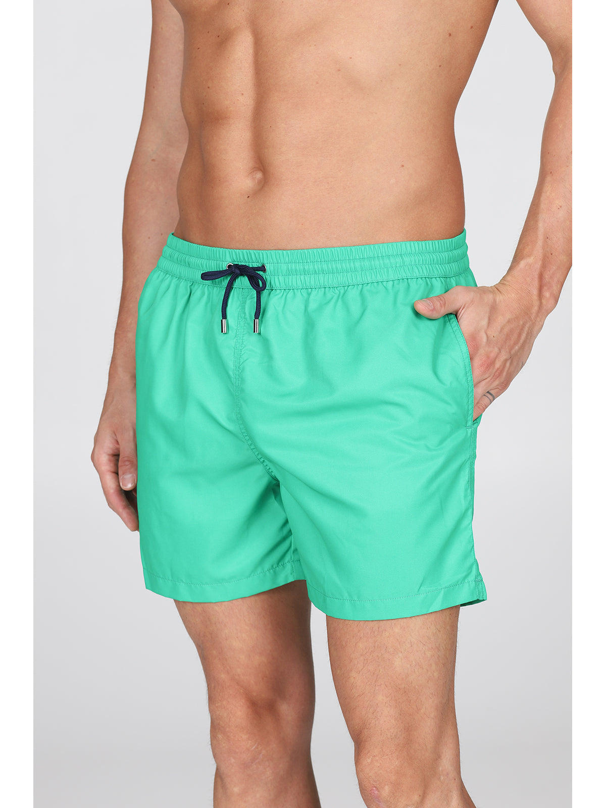 Boxer mare in leggera microfibra verde, con dettagli in contrasto