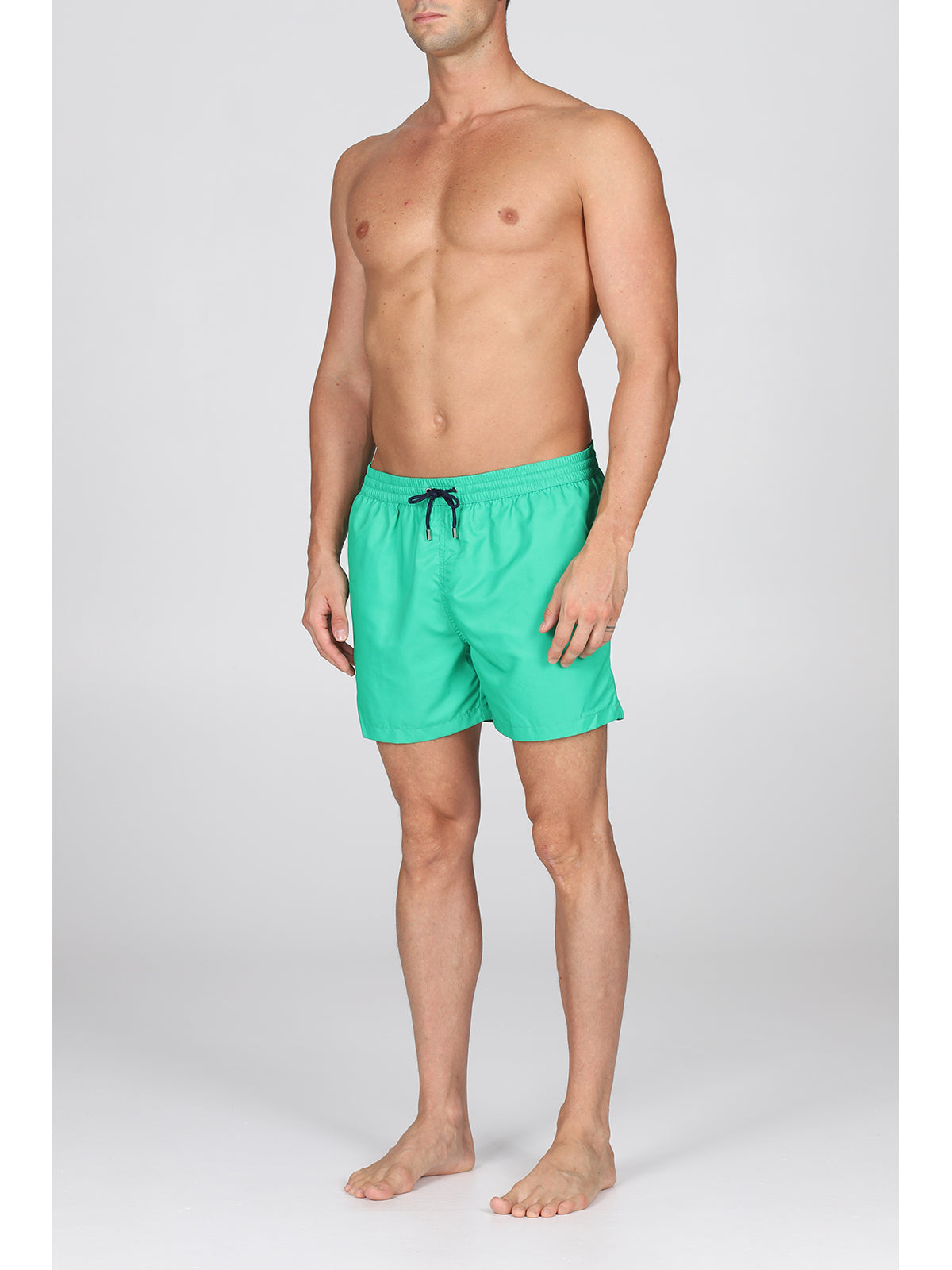 Boxer mare in leggera microfibra verde, con dettagli in contrasto