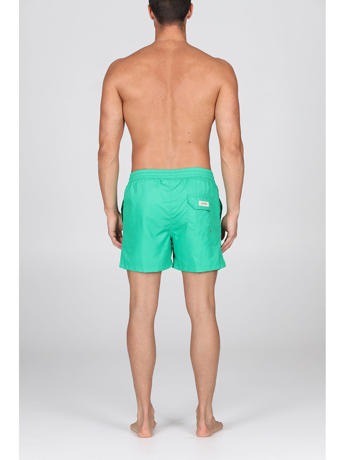 Boxer mare in leggera microfibra verde, con dettagli in contrasto