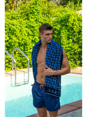 Soft sponge beach towel with optical design