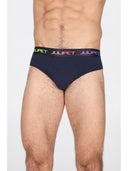 Slip comfort in cotone bielastico multicolor, confezione bipack B.co/blu Julipet