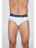 Slip comfort in cotone bielastico multicolor, confezione bipack B.co/blu Julipet