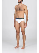 Slip comfort in cotone bielastico multicolor, confezione bipack B.co/blu Julipet