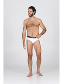 Slip comfort in cotone bielastico multicolor, confezione bipack B.co/blu Julipet