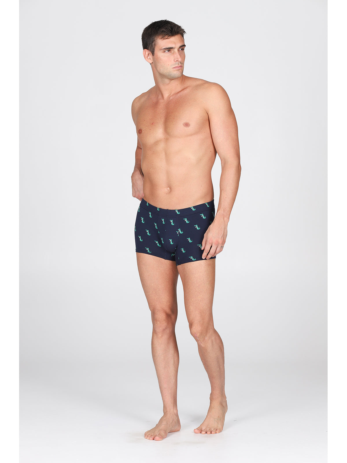 Boxer in confortevole cotone bielastico stampato, con disegno fantasia