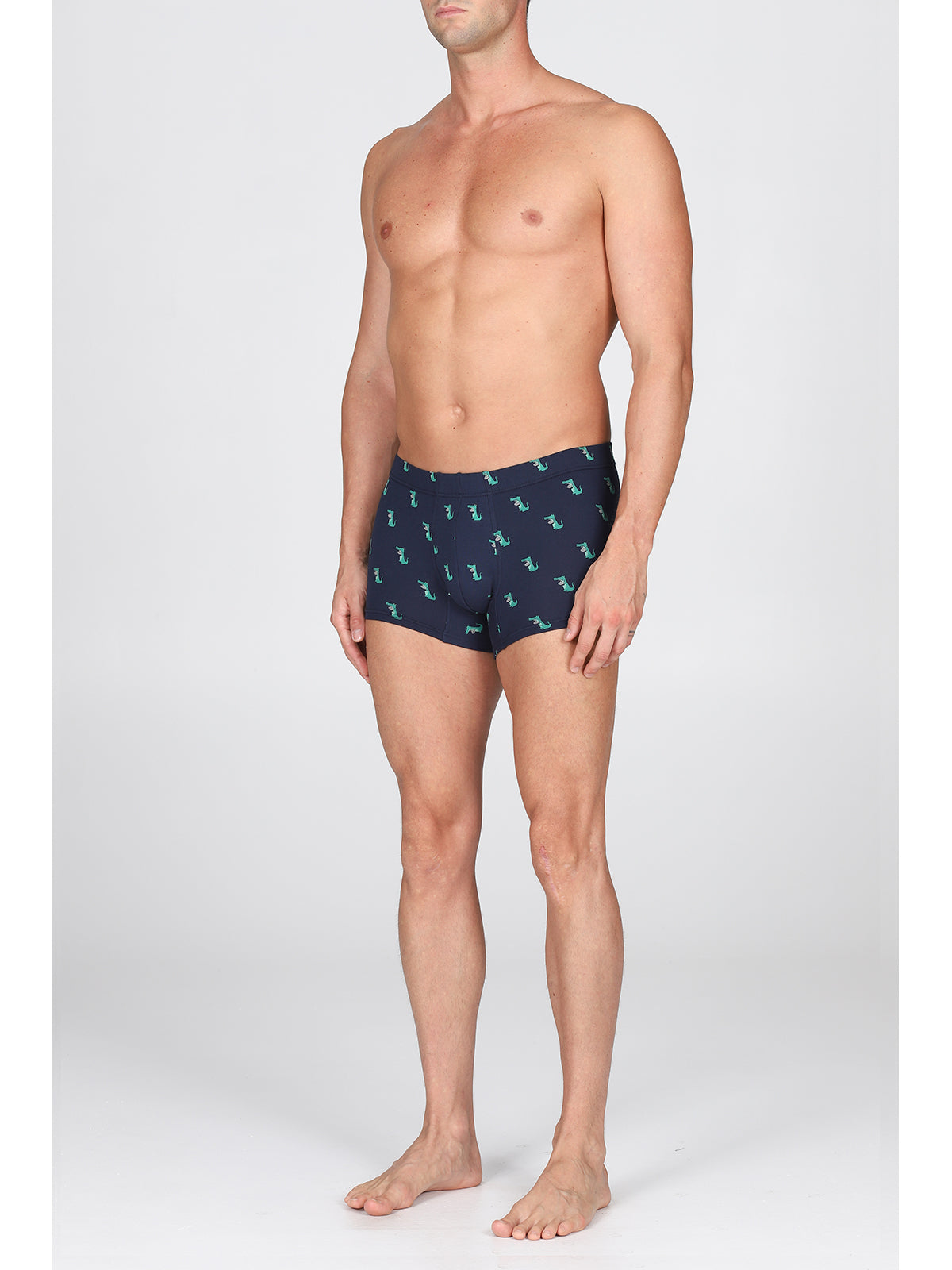 Boxer in confortevole cotone bielastico stampato, con disegno fantasia