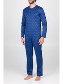 Pigiama serafino in setoso puro cotone mercerizzato Bluette Julipet