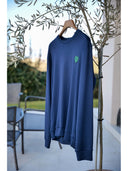 Pigiama girocollo, in morbido modal disegno racchette