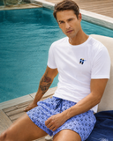 T-shirt in jersey di puro cotone mercerizzato, coordinabile con boxer mare