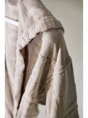 Soft terry bathrobe in refined blue color