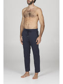 Pantalone j-tech uomo in tessuto tecnico stretch traspirante, colore blu