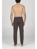 Pantalone j-tech uomo in tessuto tecnico stretch traspirante, colore cacao