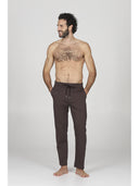 Pantalone j-tech uomo in tessuto tecnico stretch traspirante, colore cacao