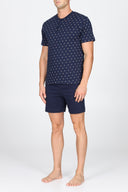 Pigiama corto serafino, in traspirante jersey di puro cotone s/z