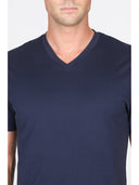 Pigiama corto scollo a v in leggerissimo jersey 100% cotone, fantasia "tennis"
