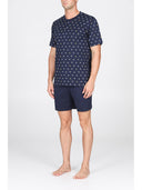 Pigiama corto in leggerissimo jersey 100% cotone, fantasia "tennis"
