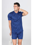 Pigiama corto in setoso puro cotone mercerizzato tinta unita