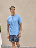 Pigiama corto, in traspirante jersey di puro cotone s/z