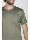 Pigiama corto girocollo uomo, in leggero puro cotone mercerizzato fantasia colore verde