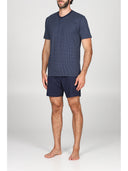 Pigiama corto in leggero e fresco puro cotone, in fantasia cravatteria Cravatta Julipet