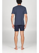 Pigiama aperto a v in traspirante jersey di puro cotone s/z, disegno cravatteria Cravatta Julipet