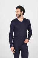 Pigiama collo a v in puro lyocell