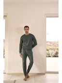 Completo homewear girocollo in soffice modal colore verde