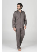 Pigiama cardigan in elegante jersey di cotone mercerizzato