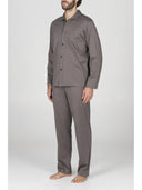 Pigiama cardigan in elegante jersey di cotone mercerizzato