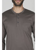 Pigiama cardigan in elegante jersey di cotone mercerizzato