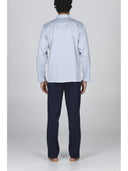 Pigiama lungo spezzato da uomo, in cotone mercerizzato