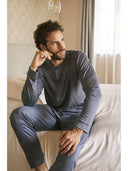 Pigiama serafino in leggerissimo 100% lyocell dall'eccezionale traspirabilità avio Julipet